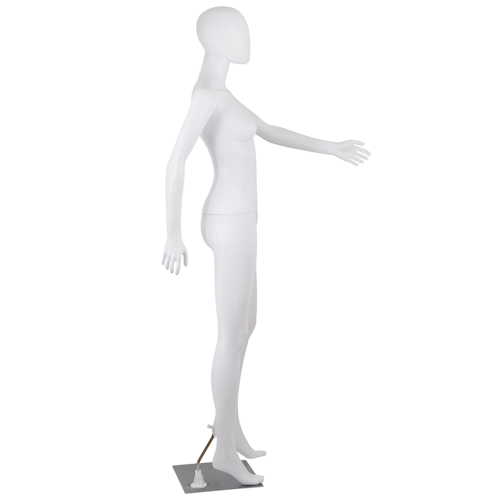 70” PP Female Mannequin Full Body with Metal Base and Adjustable Head Arms Legs