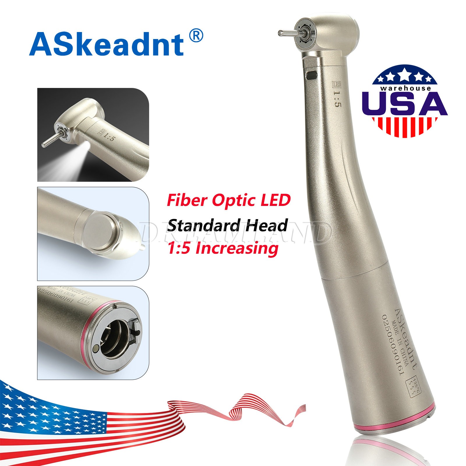 KAVO Style Dental Fiber Optic High Speed Turbine Handpiece LED E-generator 4Hole
