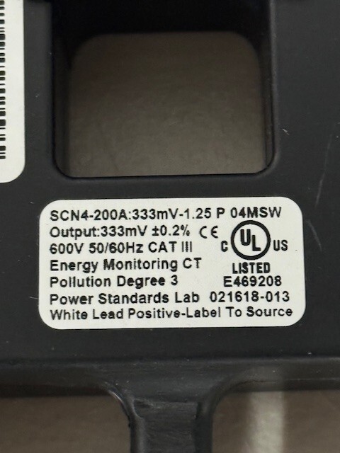 PSL SCN4-200A :333mV-1.25 High Accuracy Split-Core Current Sensor Hinged
