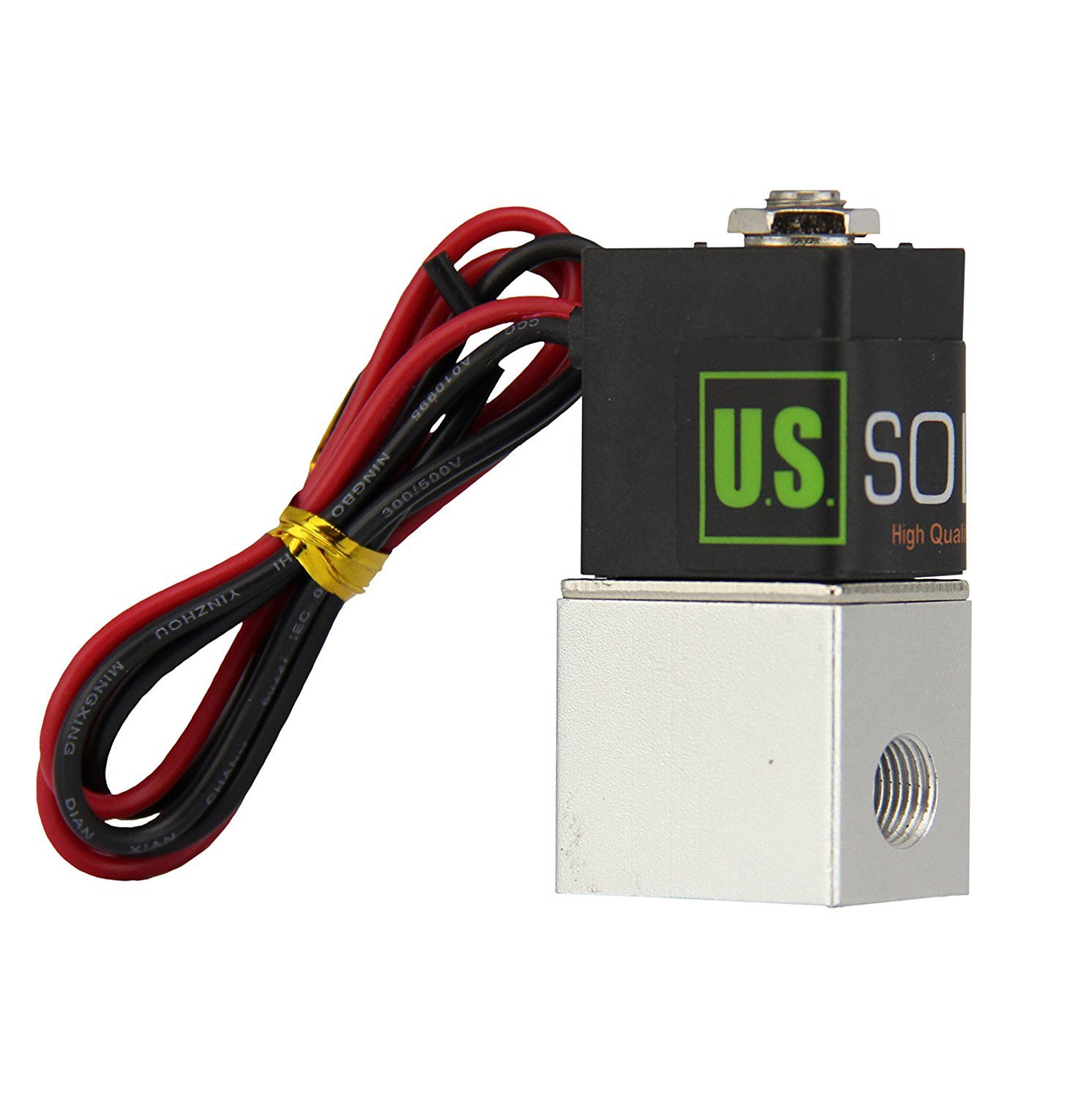 U.S. Solid 1/4″ Pneumatic Electric Solenoid Valve 2 Way 2 Port DC 12V, Air Water