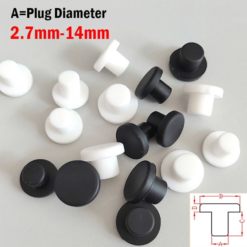 Silicone Rubber Plug Stopper Sealing Bungs 2.7~14mm Push-In Blanking End Caps