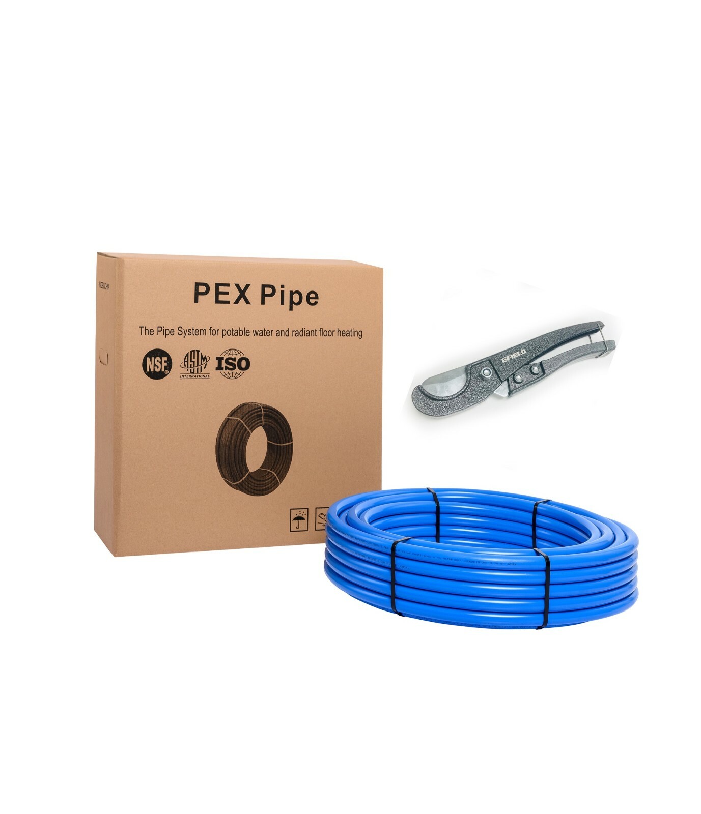 EFIELD 3/4″ x 100ft Blue Pex B Tubing/Pipe For Potable Water With Pipe Cutter