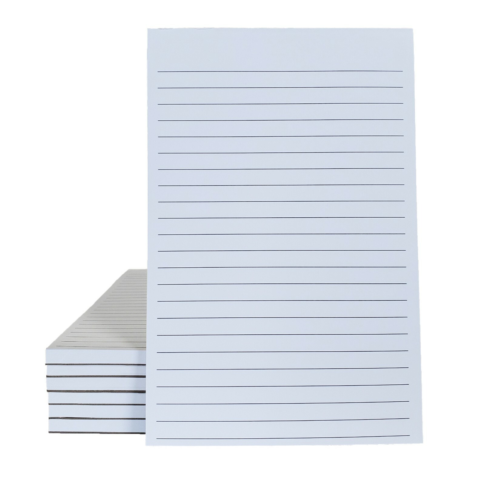5.5 x 8.5 Lined Notepads – 60# opaque paper – 60 sheets per pad (5 pack)