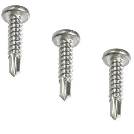 #8 x 2″ Phillips Pan Head Self Drilling Metal Tek Screws Stainless Qty 50