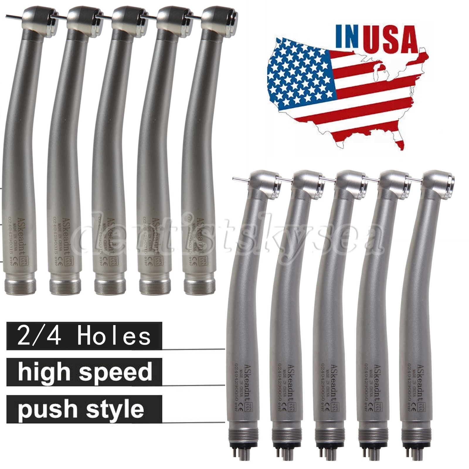 10 Yabangbang Dental High Speed Handpiece Push 3 Spray Turbine 4Hole Fit NSK KaV