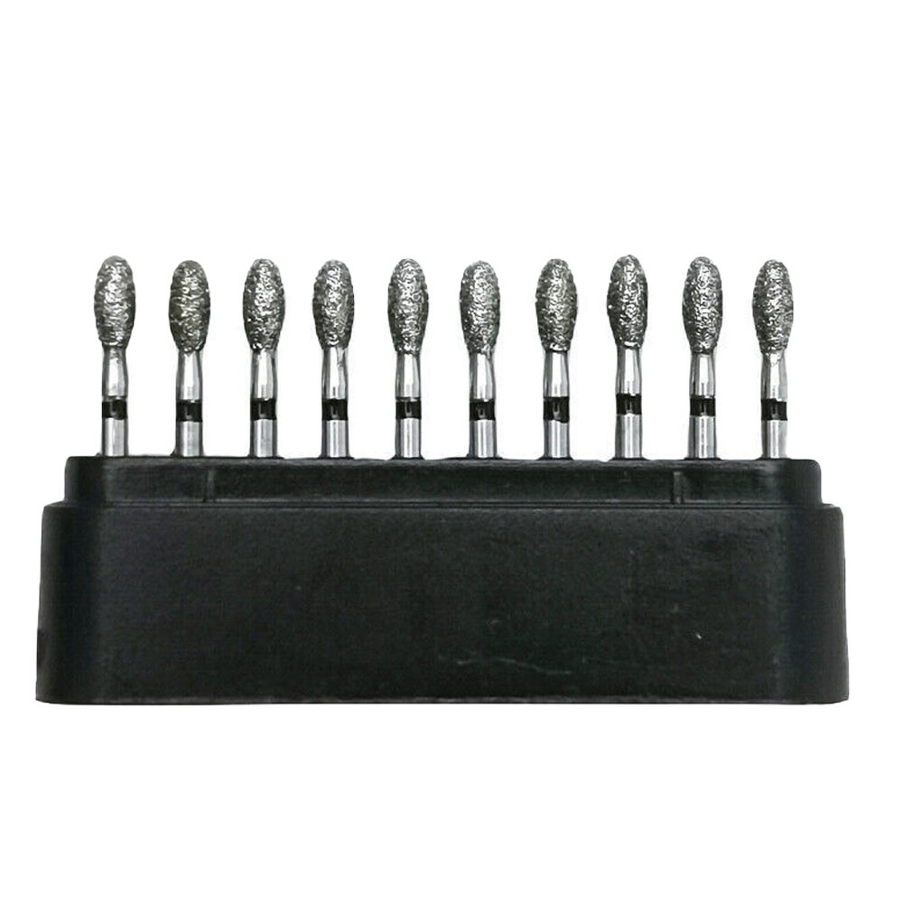 10/20/40x Dental Diamond Bur FG Egg Football 379/023SC Super Coarse High Speed