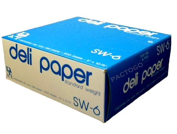 Durable 6″x10.75″ Dry Waxed Deli Paper Pop-Up Food Sandwich Sheets 500 Pack