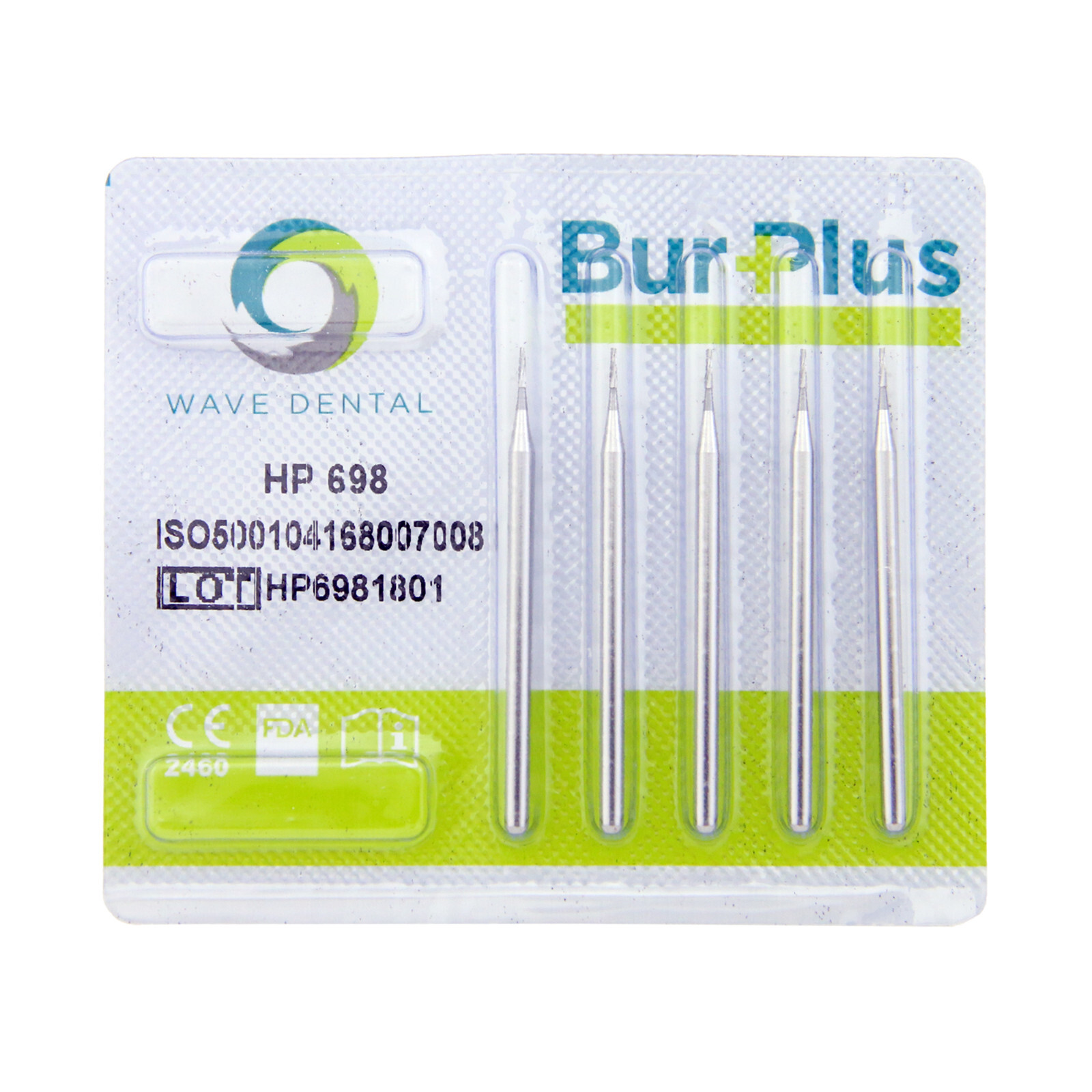 Wave Dental Surgical Burs For Straight Handpiece Taper Fissure Carbide HP 44.5mm