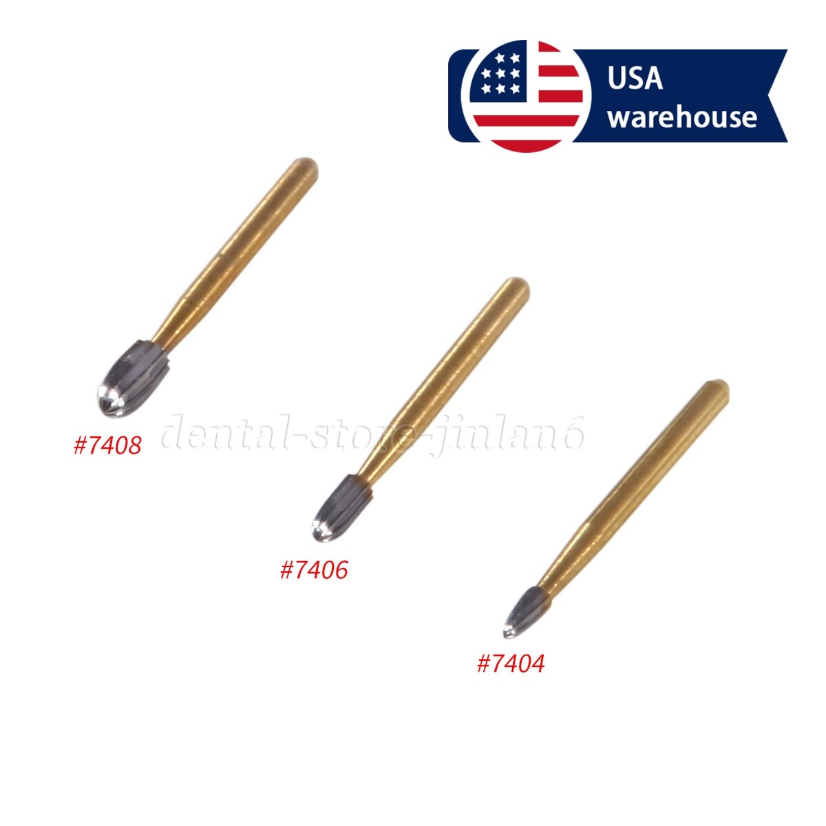 10 Pcs Dental Carbide Trimming & Finishing Burs FG7404/7406/7408/7901/7902/7903