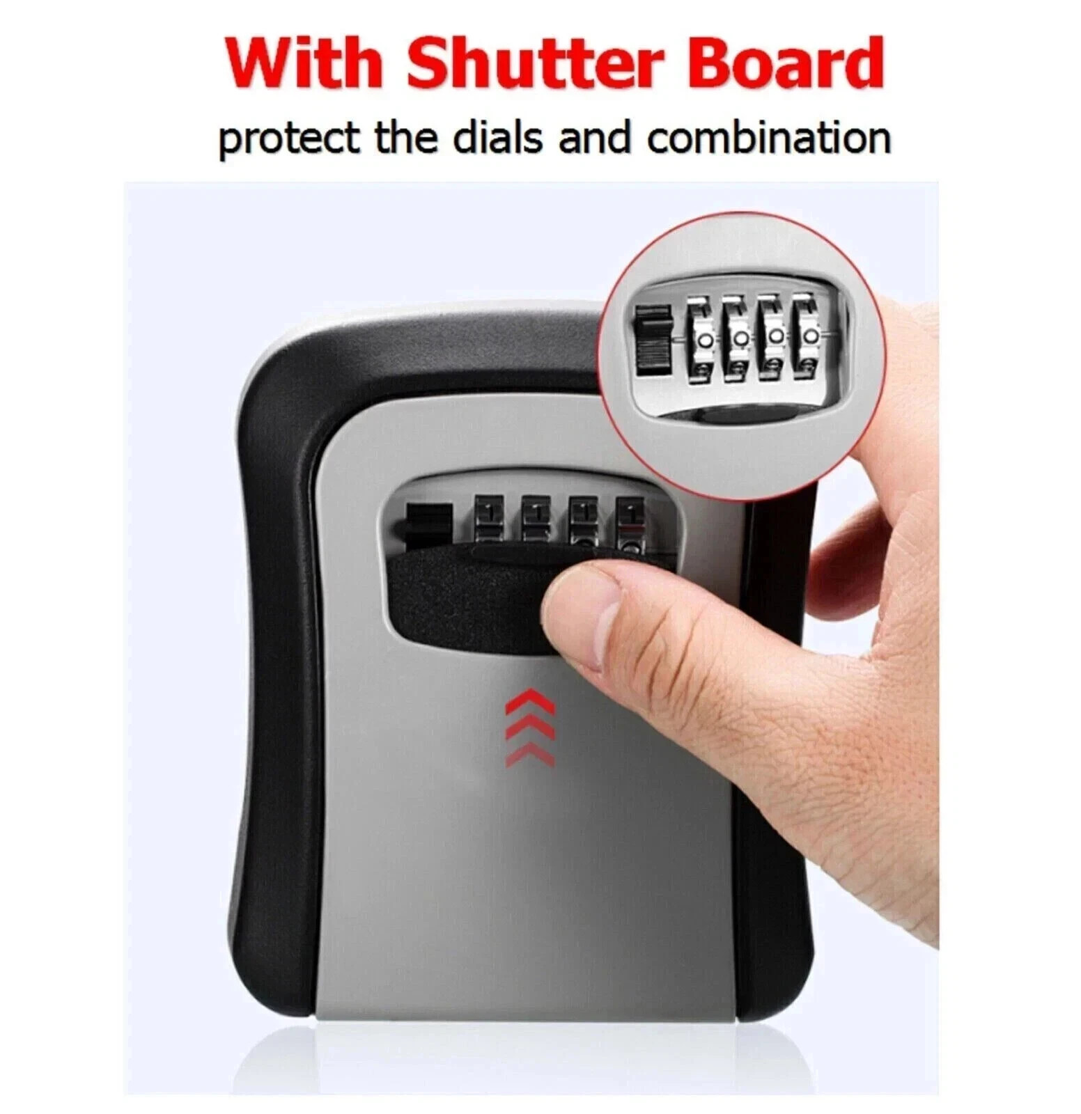 Key Lock Box for Outside-Combination Lockbox for House Key-Portable/Wall Mounted