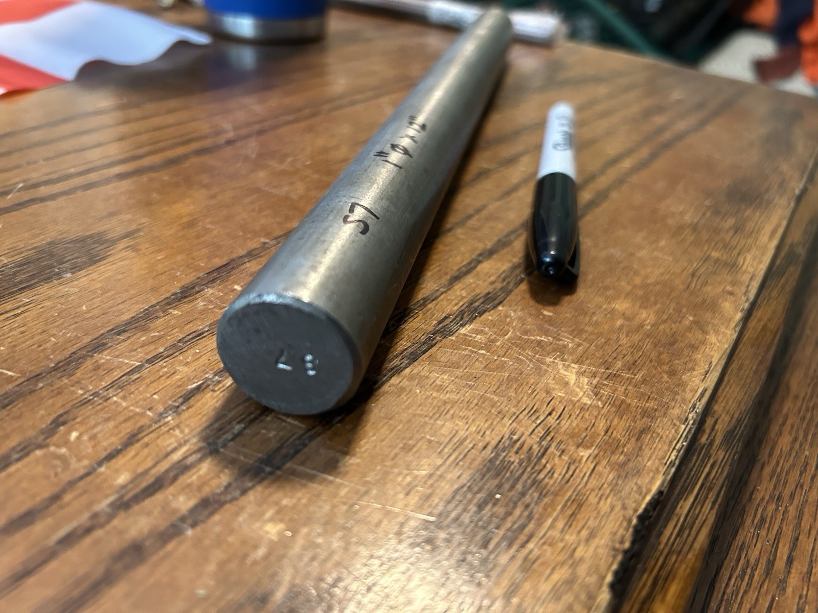 S7 Tool Steel, 1″ diameter x 12″ long, Round Bar, Lathe Stock