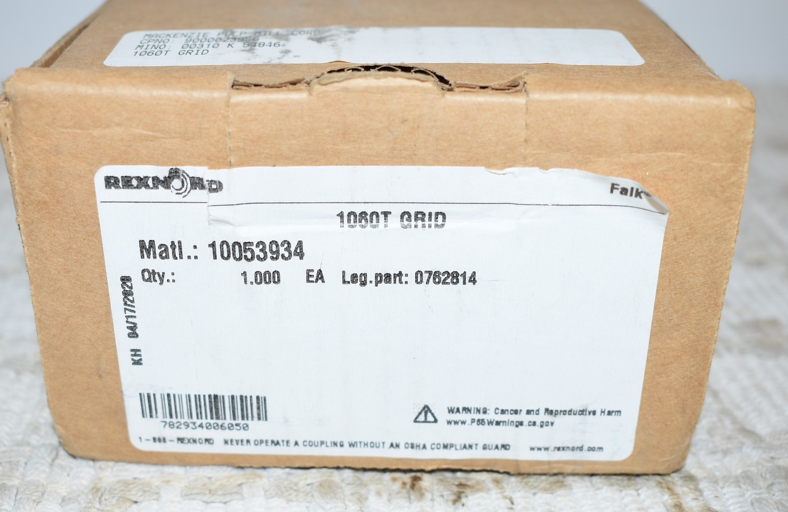 Rexnord Falk 1060T Grid Element Steelflex Coupling 10053934 0762814, with grease