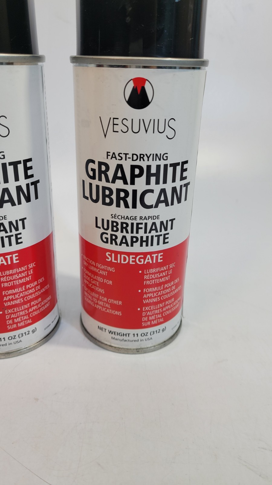 (2) Vesuvius Fast Dry Graphite Lubricant Spray Slide Gate Metal to Metal 11 oz
