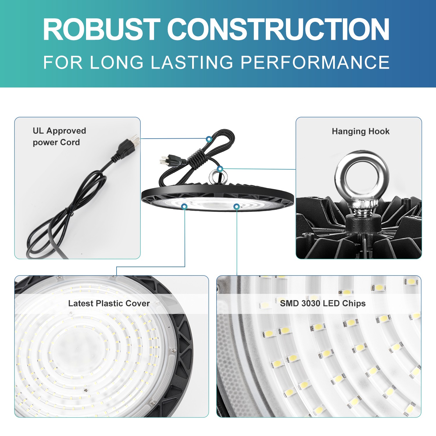 100W UFO Led High Bay Light Shop Industrial Commercial Factory Warehouse Fixture