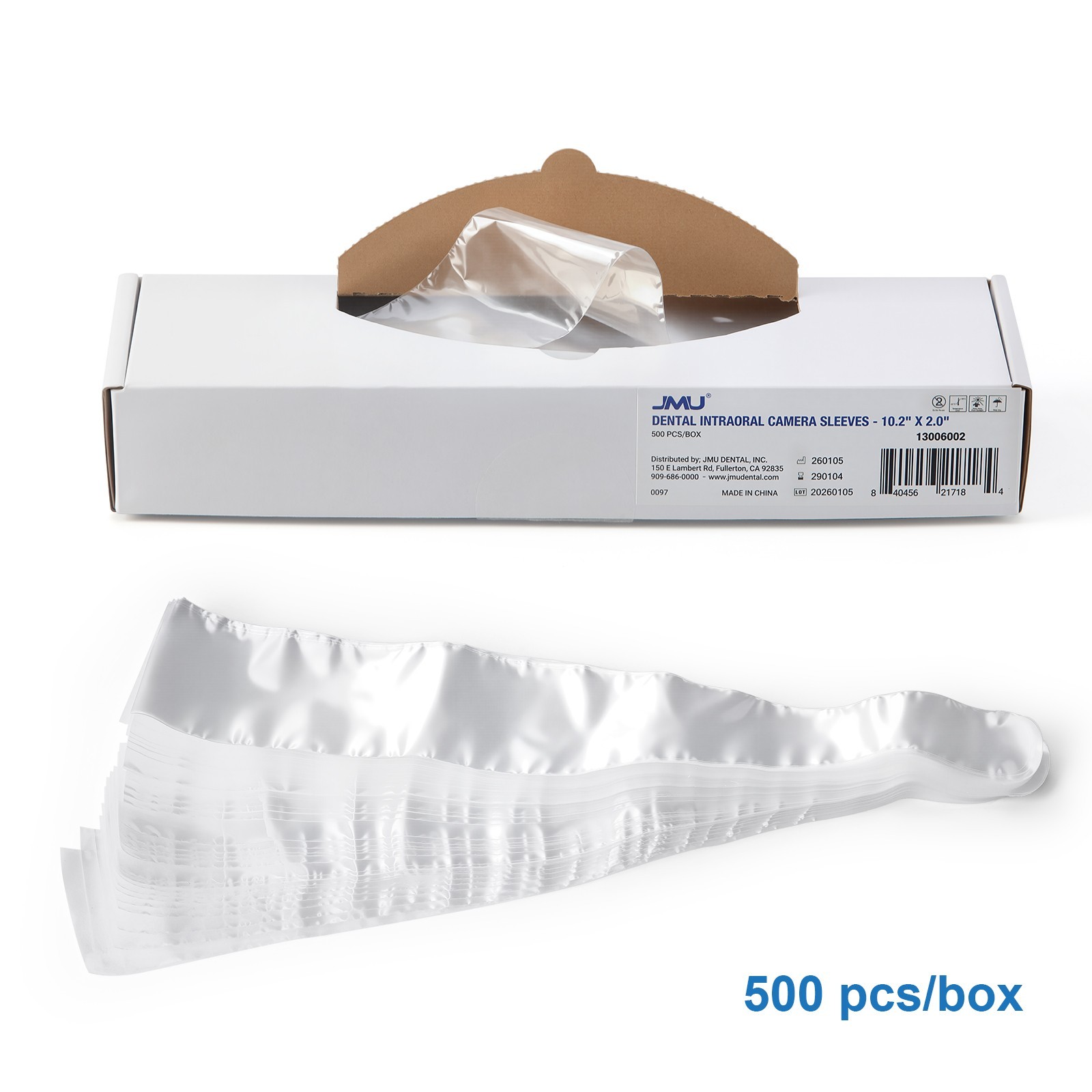 500Pcs/Box Dental Disposable Intraoral Camera Sleeves Transparent 10.2″ x 2.0″