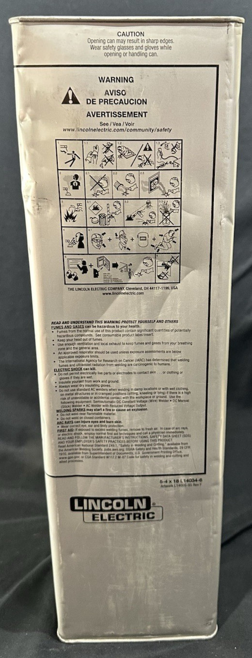 Lincoln Electric Stick Electrodes 786VX7 Carbon Steel E7024, 3/16″ x 18″, 50 Lb