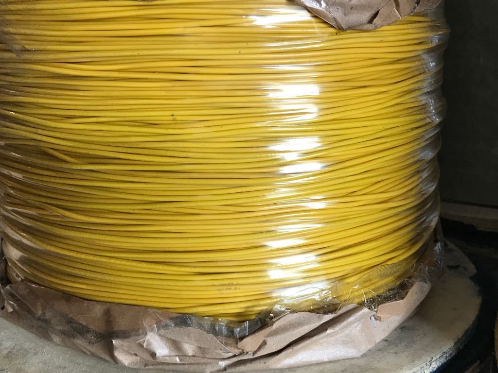 YELLOW Vinyl Coated Wire Rope Cable, 1/16 – 3/32, 7×7: 50, 100, 250 and 500 ft