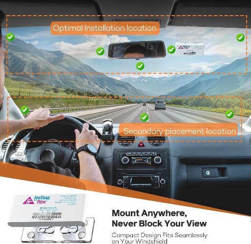 Magnetic Flex Holder for Windshield – Custom Fit for Transponders, UV & Heat Re