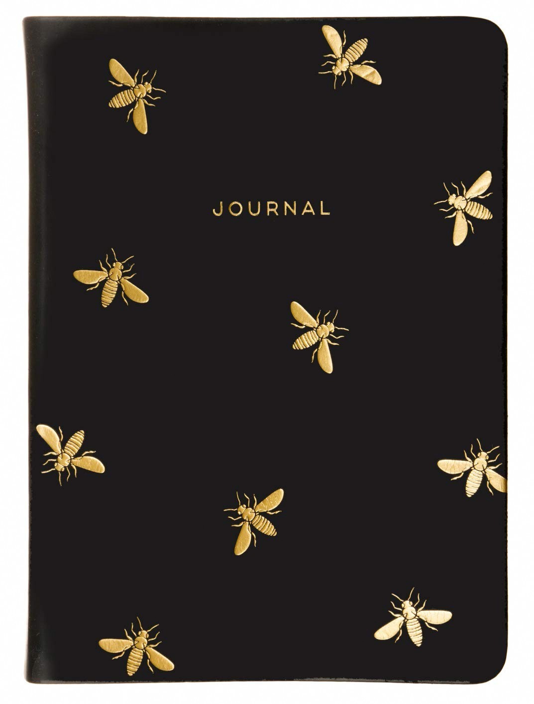 Eccolo Gold Bees 5″x7″ Journal, 256 Lined Page Notebook, Faux Leather Soft …