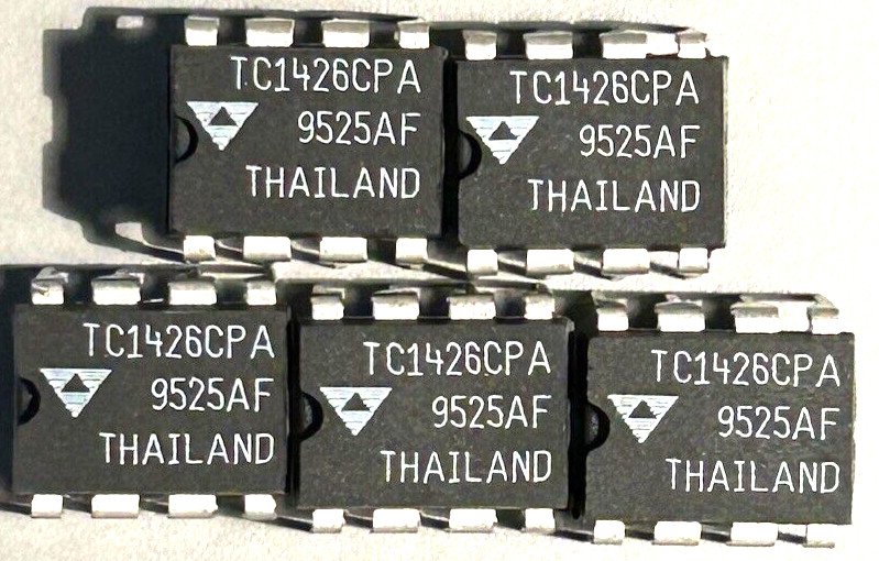 TC1426CPA (Lot of 5 pcs) TELCOM 1.2A DUAL HIGH-SPEED MOSFET DRIVERS 8-Pin DIP