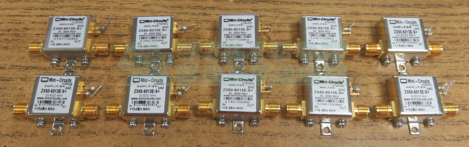 Lot 10 Mini-Circuits ZX60-6013E-S+ 20-6000MHz SMA RF Coaxial Amplifier