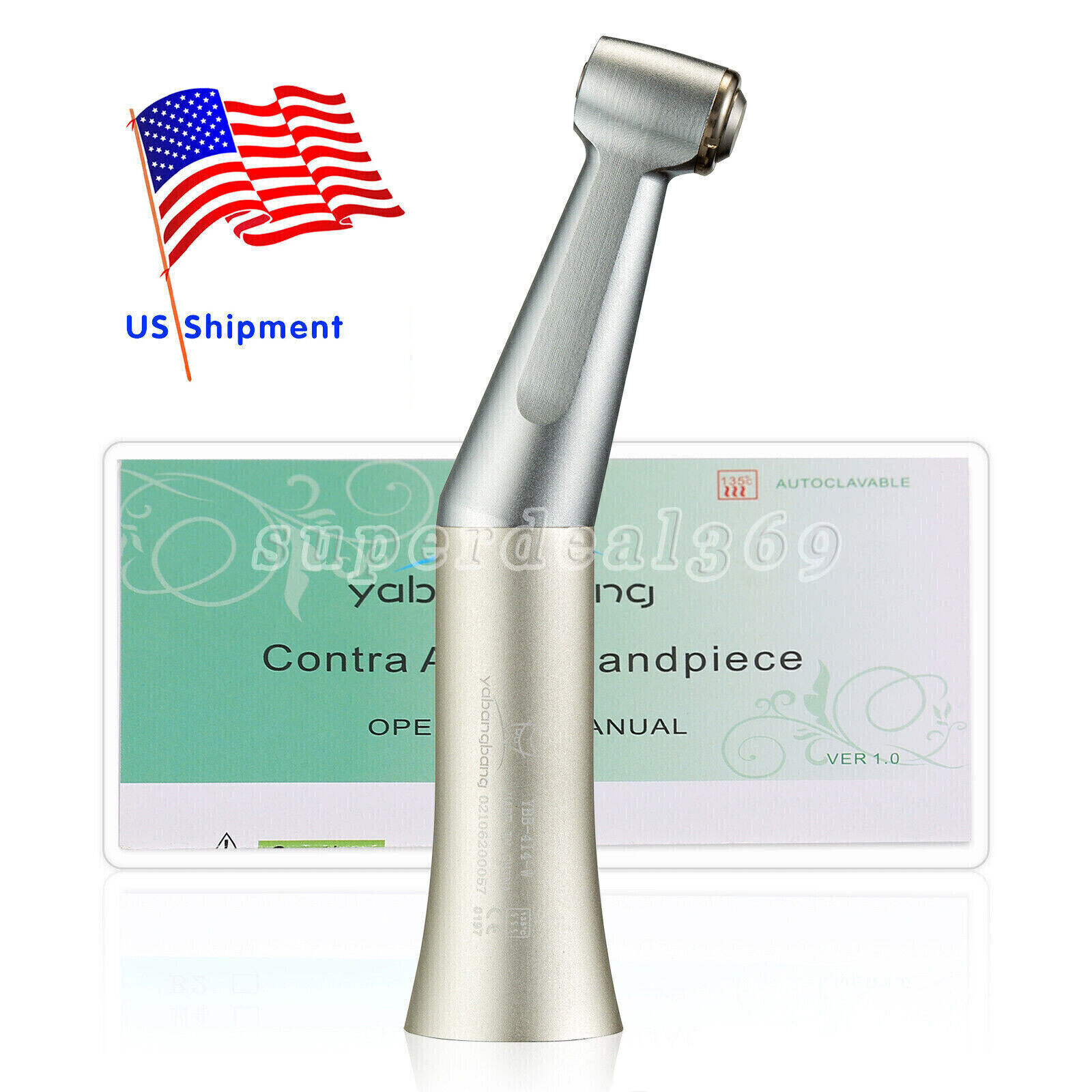 NSK Style Dental Slow Low Speed Handpiece Straight Contra Angle Air Motor EP