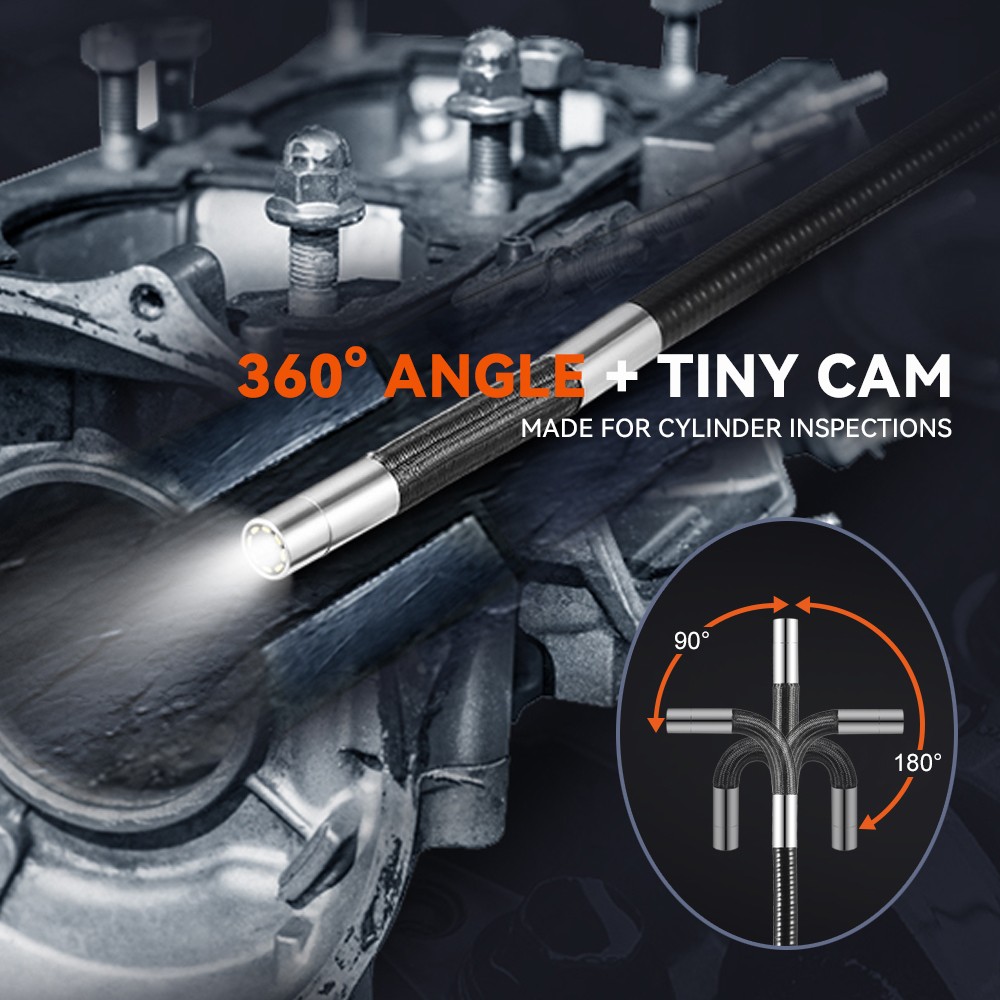 Two-Way Articulating Borescope Teslong Industrial Endoscope Inspection Camera