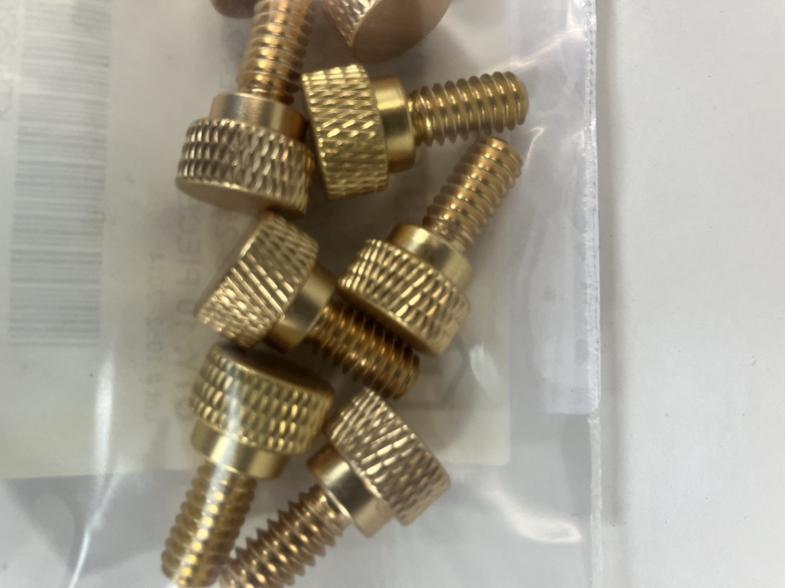 1/4-20 x 1/2″ Knurled Thumb Screws 10 Pieces Aluminum Gold Anodized Finish