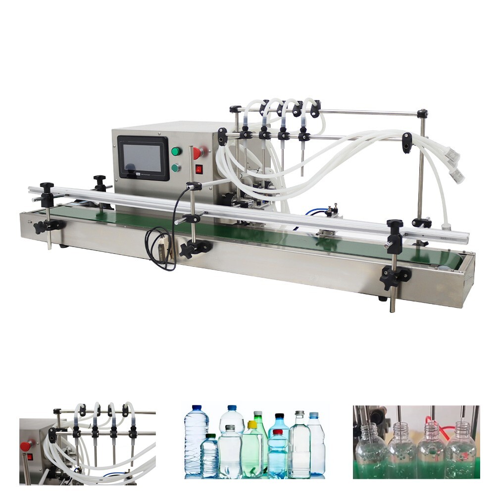 110V Automatic 4Head Magnetic Pump Filling Machine Liquid Bottle Filler 5-1000ml