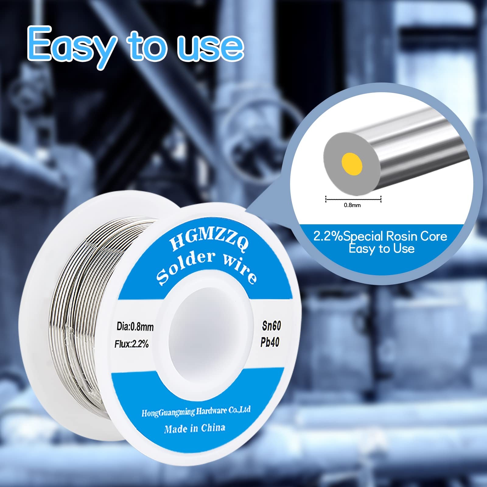 60/40 Tin Lead Solder Wire Rosin Core Electrical Welding 0.031″ 0.8mm 50g