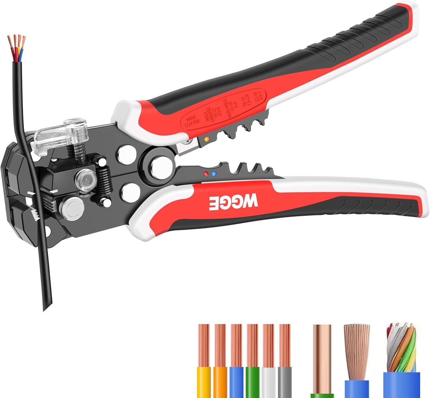 Pelacables autoajustable con aislamiento. Para pelar cables de AWG 10-24, herram
