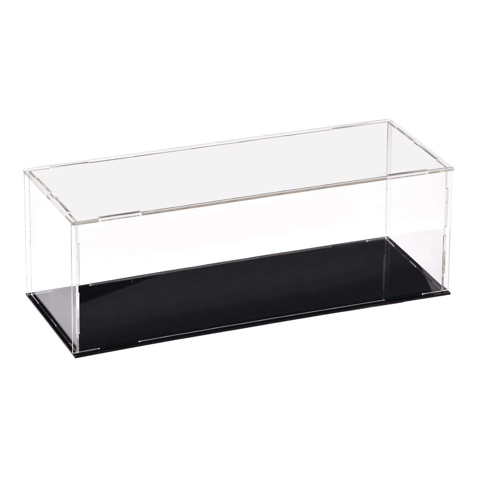 uxcell Acrylic Clear Display Case Box Dustproof 11.8×3.9×3.9inch, Black