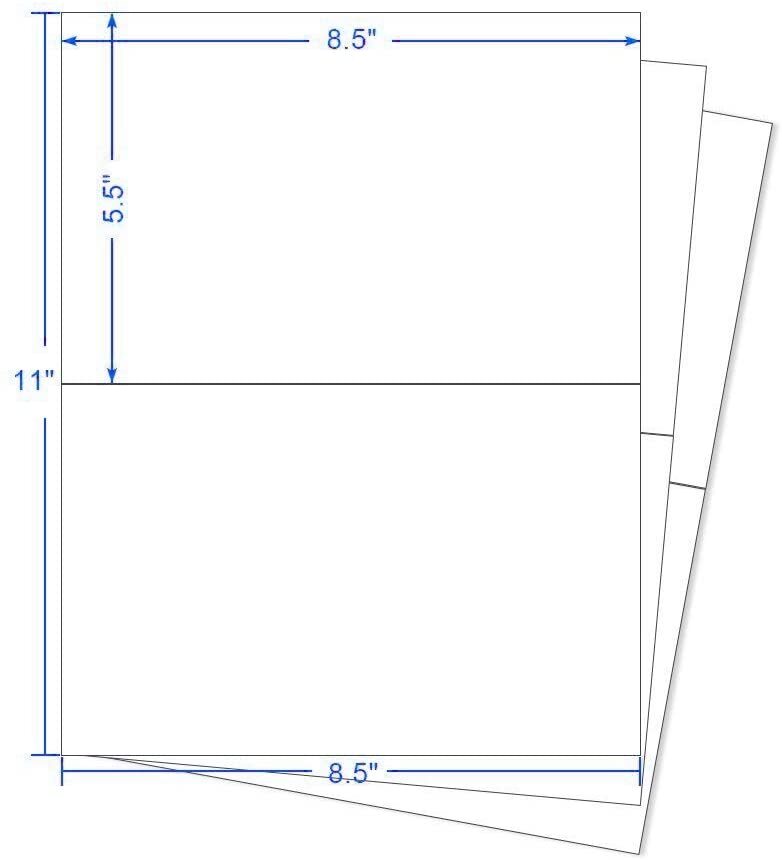200-1000 Half Sheet Address Shipping Labels Blank Page 8.5 x 5.5 Self Adhesive