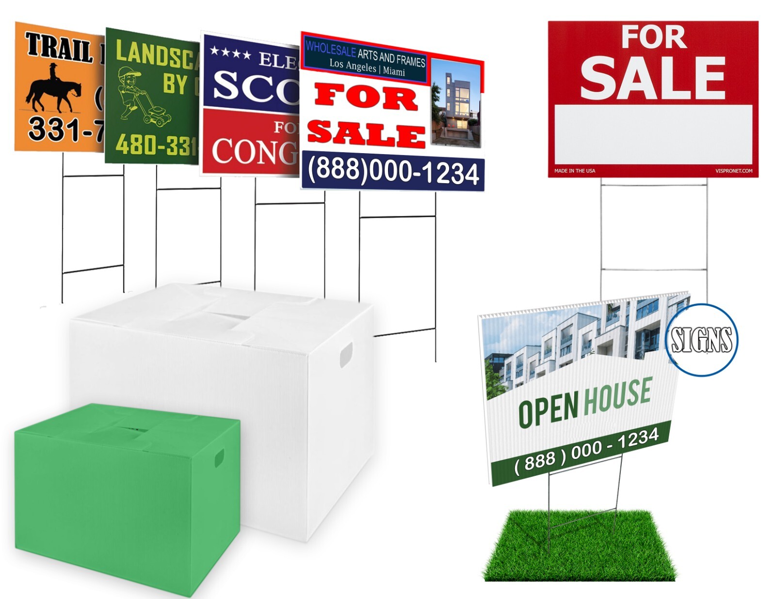 4mm Corrugated Blue Plastic Sheets 18×24 24×36 24×48 36×36 Coroplast Sign SALE