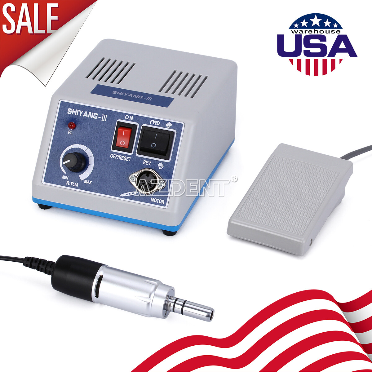 Dental Lab Micro Motor 35K rpm N3 + Surgical Contra Angle Straight Handpiece