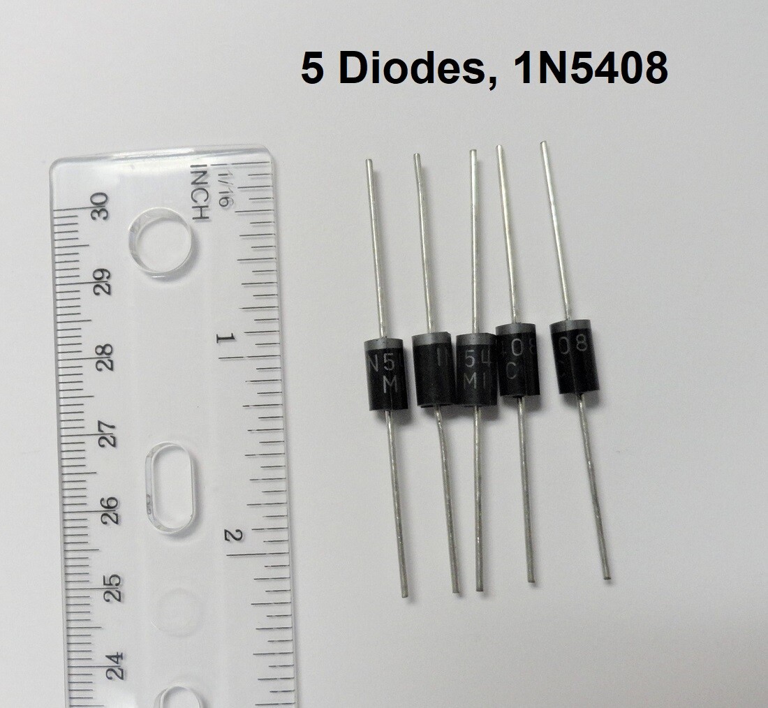 5 pcs 1N5408 Diodes,1000V 3Amp Rectifier, New, USA Free Shipping from California