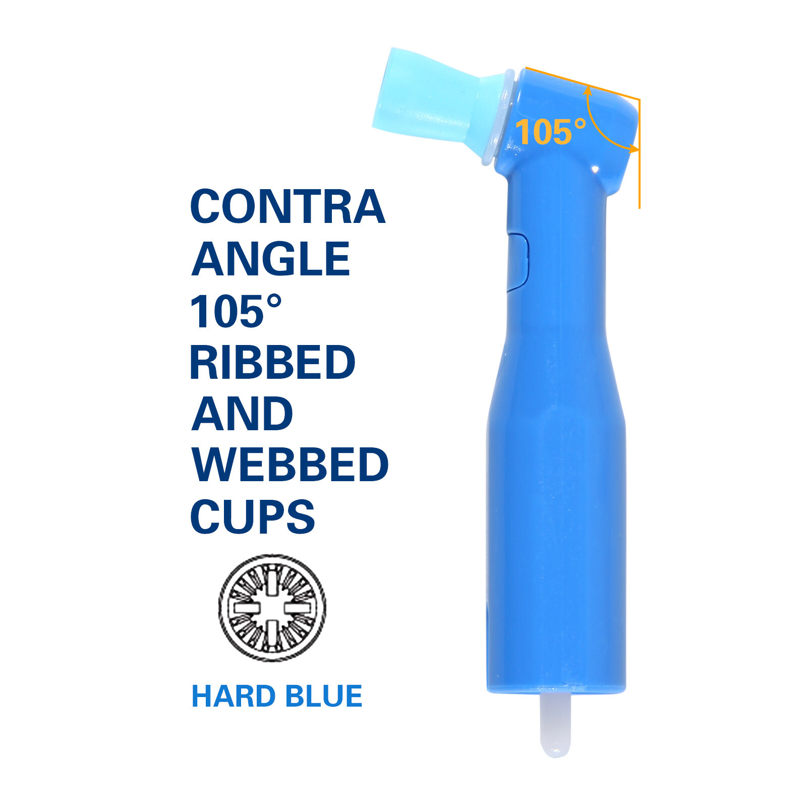 100-1000 pcs Dental Disposable Prophy Angles Soft & Firm Cup 105° -Latex Free