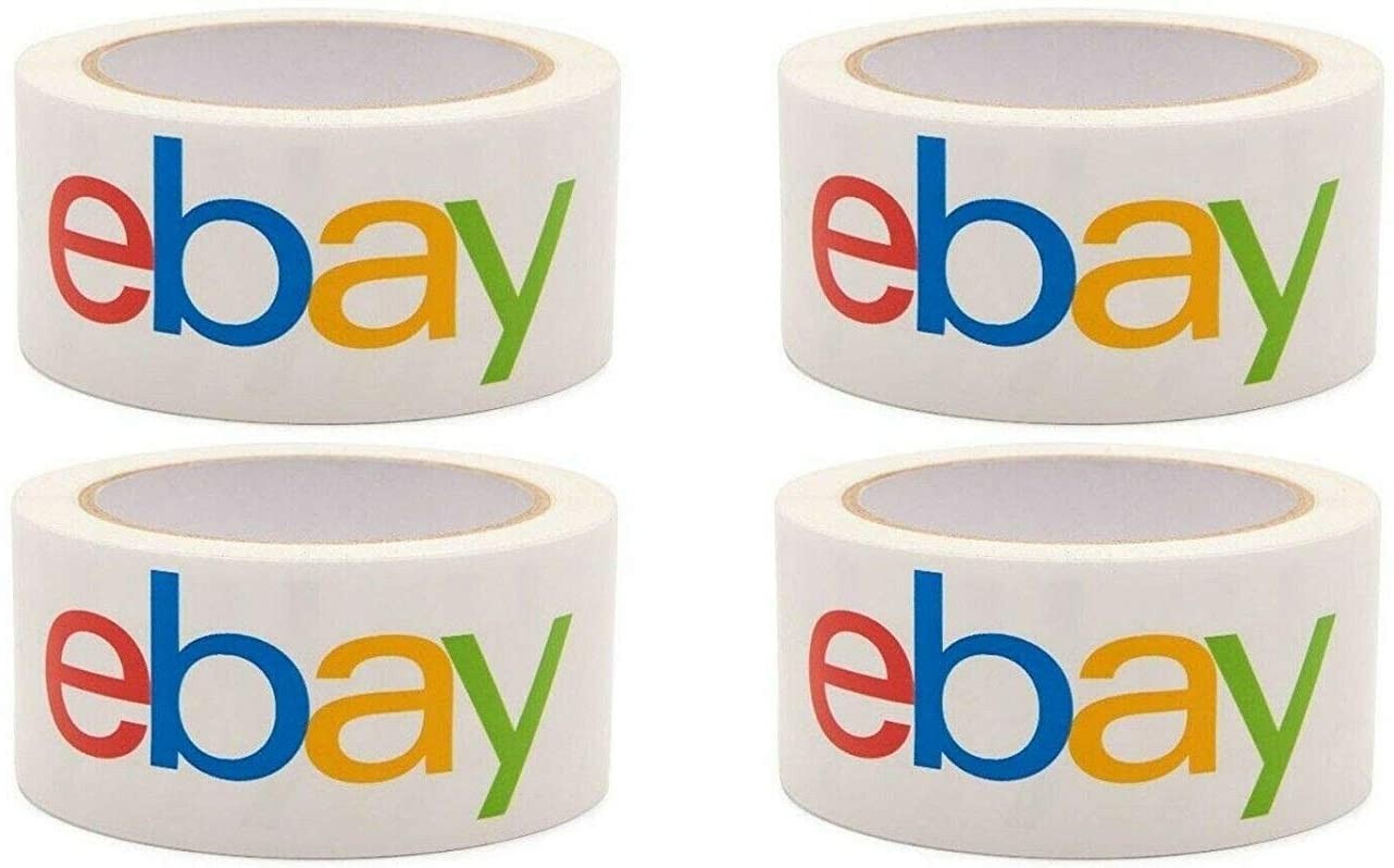 4 Rolls Official eBay Branded Logo Shipping Tape White New Sealed From eBay