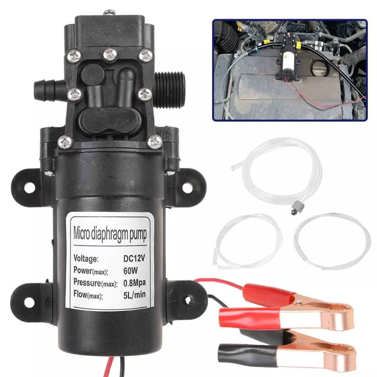 Motor Oil Fuel Fluid Extractor Electric Siphon Transfer Change Pump DC 12V 60W