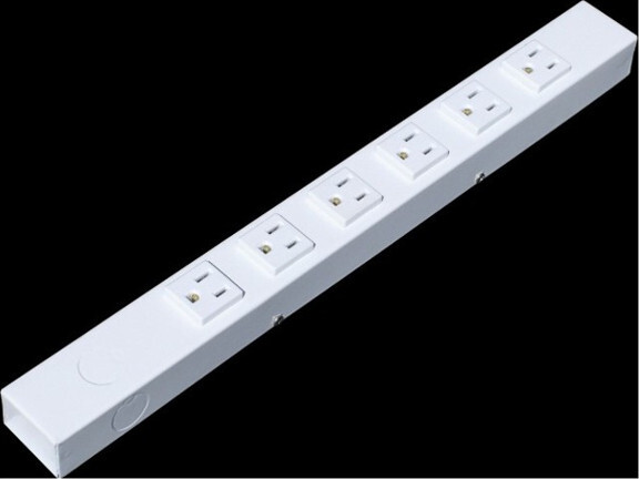 16″ 6-Outlet Hardwired Power Strip, EPS-H01606NVW