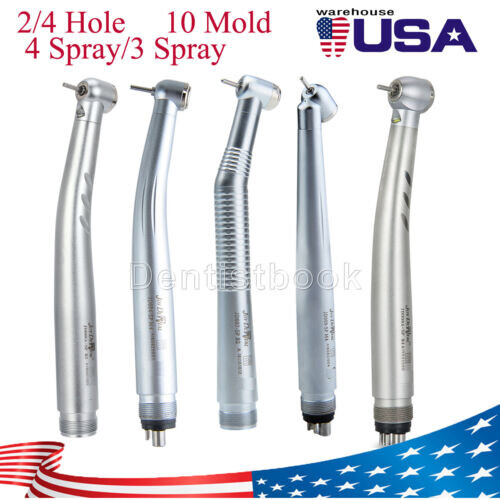 Dental Fast Handpiece High Speed E-generator LED Push 4/3 Spray 2/4 Holes