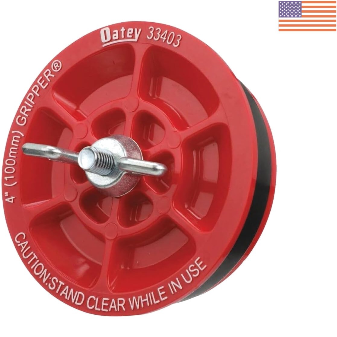 4-Inch Red Plumbing Plug with Galvanized Screw for Reliable Sealing Solutions