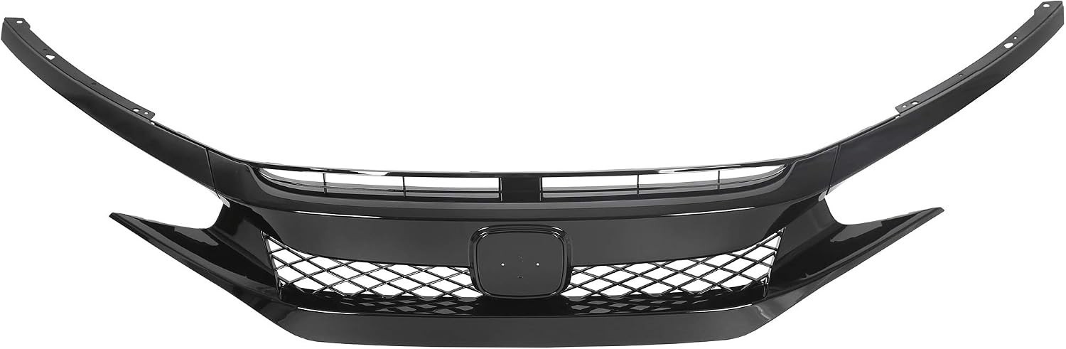 Front Bumper Mesh Grille Compatible with 2019-2021 Honda Civic Type R Style Repl