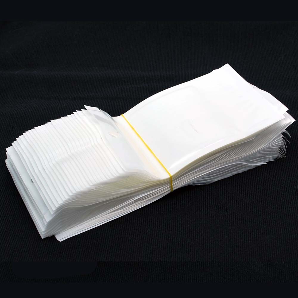 100 Zip Zipper Lock Bags Clear Plastic White Back 5.5″ x 8″ Seal Reclosable
