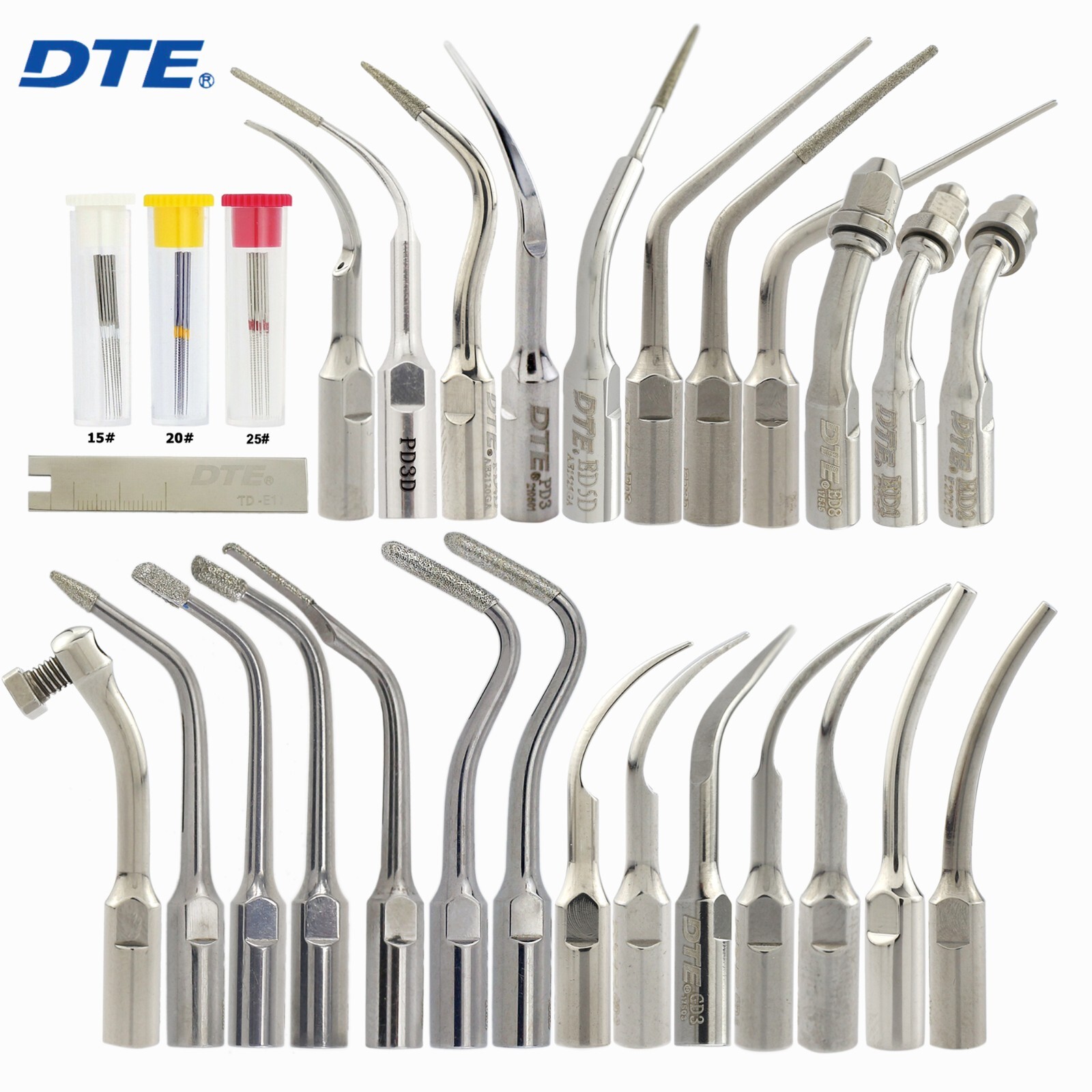DTE Ultrasonic Piezo Scaler Tips GD1 PD1 fit ACTEON NEWTRON P5 Booster Satelec
