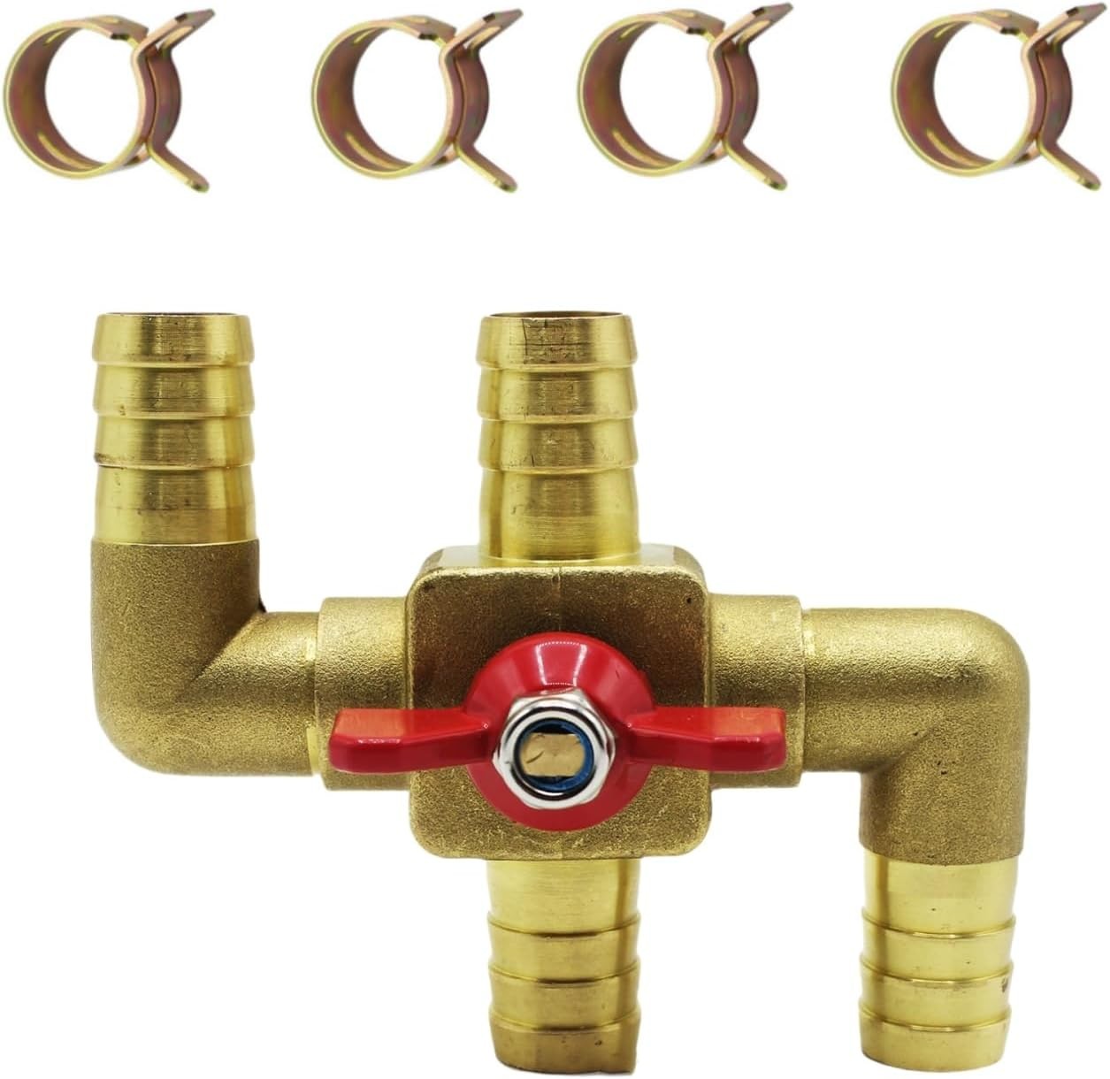 Heater Core Bypass Valve 4-Way Solid Brass Automobile Integrated Manua