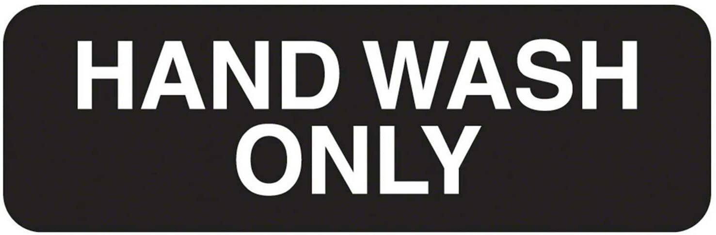 Vollrath Company 4530 Wash Hands Sign, 4504 Black “HAND WASH ONLY” Sign
