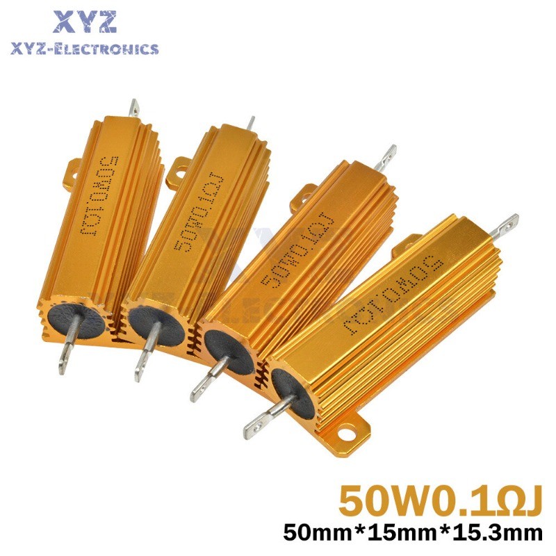 50/100W 0.1-1000Ω Ohm Watt Shell Power Aluminum Housed Case Wirewound Resistor