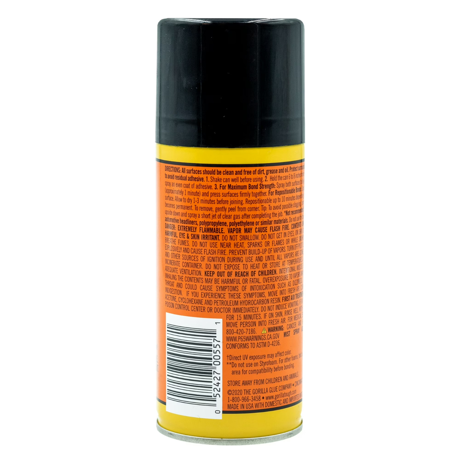 Heavy Duty Clear Spray Adhesive Repositionable Photo Safe Non-Yellowing 4oz New