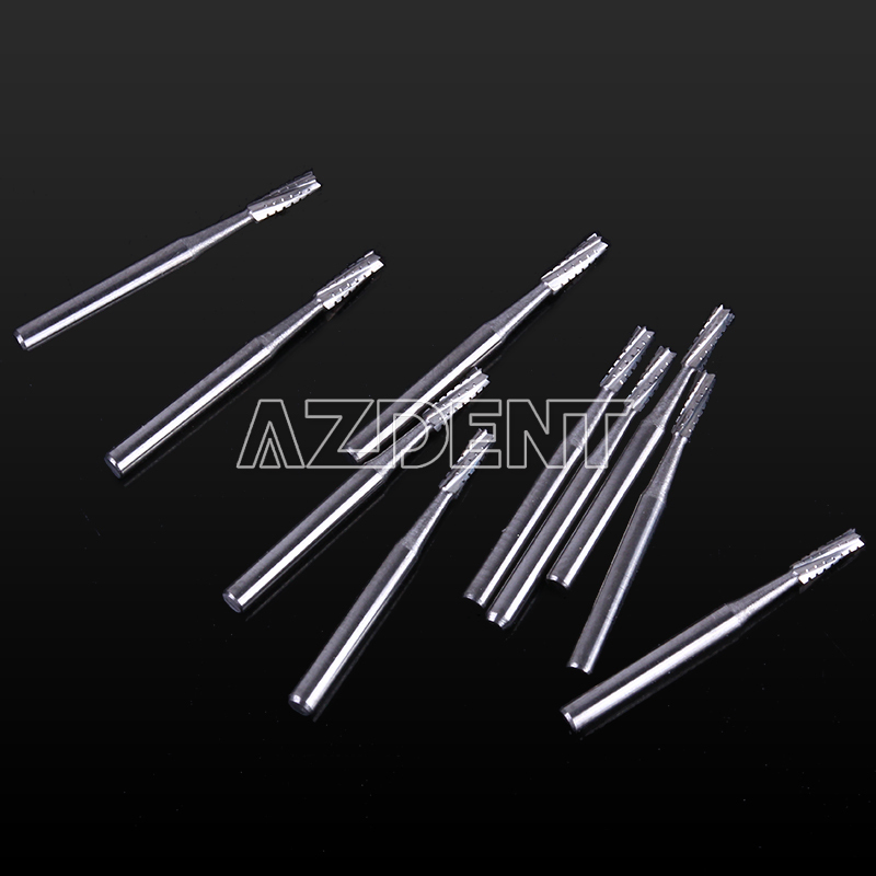 10 Uds. Fresas FG558 Carburo Tungsteno para Pieza de Mano Alta Velocidad Dental